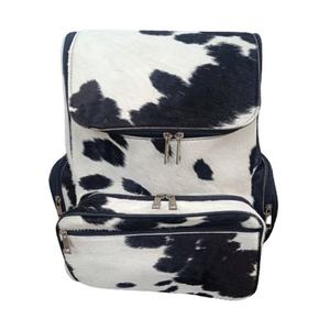 Genuine Leather Vintage Softback Backpack Unisex Zipper Closure Animal Print Fashion Daily Use Waterproof 20-35L Arcuate - Product Image 2