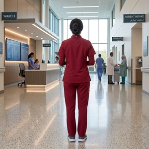Unisex Medical Scrub Set Maroon Polyester/Spandex <b>Knitted</b> Uniform Pants <b>Needle</b> Detection Hospital Use OEM/ODM Manufacturer - Product Image 2