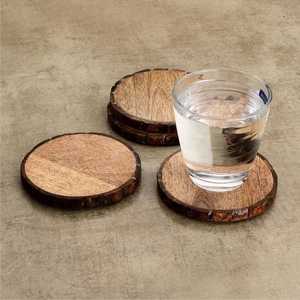 Durable Handmade Wooden Coasters for Coffee Tea <b>Drink</b>-Classic Kitchen Use - Product Image 4