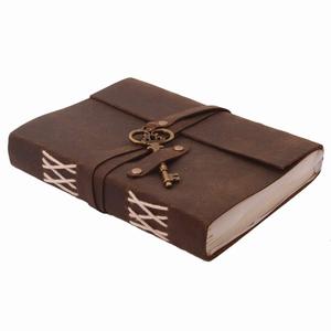 NEW ERA NEE-602 Vente en gros Journal en cuir vintage à couverture rigide avec fermoir, papier fait main à bords festonnés, reliure cousue au fil, 120 feuilles, cadeau - Product Image 4