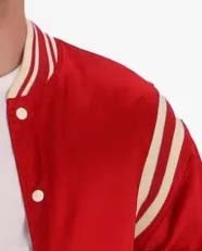 เสื้อแจ็คเก็ตเบสบอลสไตล์วินเทจสำหรับผู้ชาย ออกแบบเองได้ ผ้าฝ้ายปักลายด้านหน้า ระบายอากาศได้ดี แห้งเร็ว สไตล์ไฮสตรีท - Product Image 5