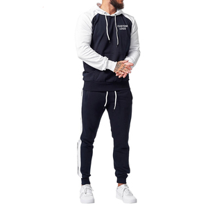 Ensemble de survêtements décontractés pour hommes, 2 pièces, en matière douce et confortable, avec motif cœur, à capuche et pantalon - Product Image 1