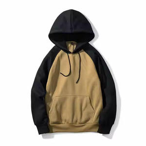 Sudadera con capucha de forro polar oversize de dos tonos para hombre, estilo streetwear, lisa, en blanco, de calidad, al por mayor y personalizada - Product Image 6