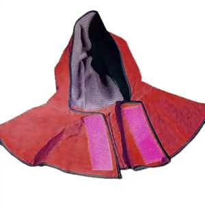 Casque de soudage personnalisé OEM en cuir de vachette respirant, ignifuge, avec fermeture auto-agrippante pour soudeurs - Product Image 3
