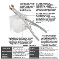 Forceps orthopédiques en acier inoxydable |   Instrument de maintien et de préhension osseux pour la chirurgie