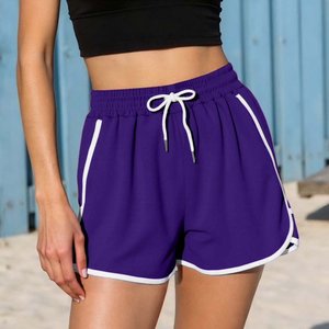 Shorts de sport amples et sexy pour femme, taille haute, 3 pouces, en tricot extensible, pour yoga, course et entraînement, style universitaire - Product Image 4