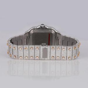 Montre de luxe pour femme à cadran carré, mouvement à quartz, bracelet en acier inoxydable, lunette en cristal saphir, montre habillée écologique - Product Image 4