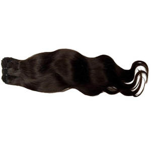 Clip-In Human Hair Extensions Indian Remy Hair Double Weft Full Ends Black <b>Body</b> <b>Wave</b> - Product Image 1