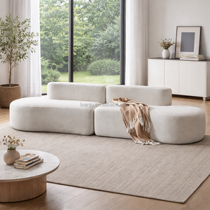 أريكة غرفة معيشة مضغوطة بالتفريغ من القماش والفوم بتصميم بدون إطار بتكلفة شحن مخفضة تصنيع حسب الطلب - Product Image 3