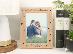 Casglow Heritage Modern Square Wooden Photo Frame with <b>UV</b> Printing Durable & Eco-Friendly Wall Mountable Vertical Orientation - Product Image 1