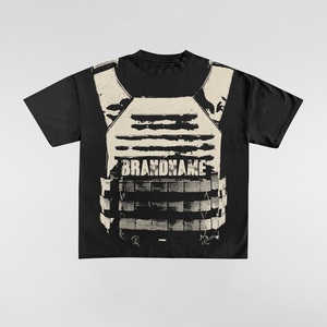 Camisetas Deportivas de Moda con Diseño Personalizado de Primera Calidad al por Mayor, Camisetas de Cuello Redondo 100% Algodón para Hombre, Corte Holgado - Product Image 2