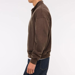 WHOLESALE <b>Men's</b> <b>Turtleneck</b> Half Zip Sweatshirt Quarter Zip Blank 100% Organic Cotton Plus Size Drop Shoulder Sweatshirt <b>for</b> <b>Men</b> - Product Image 5