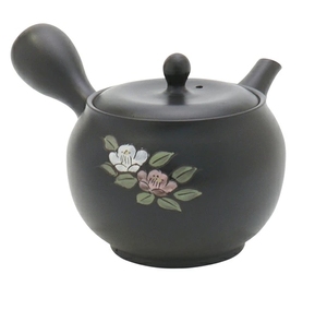 Tetera Japonesa Reutilizable de Cerámica - Fusen Negra Redonda de Mil Niveles con Detalles Dorados, Kyusu con Tapa, Hecha a Mano, Tradicional - Product Image 2