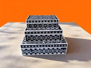 Caja de Joyería Decorativa Hecha a Mano con Diseño Marroquí de Flor de Amor con Incrustaciones de Hueso Ecológica, Decoración para Mesa del Hogar, Año Nuevo - Product Image 3