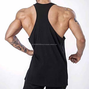 Débardeurs pour hommes en coton 100% respirant, couleur unie, confortables, logo personnalisé en gros - Product Image 5