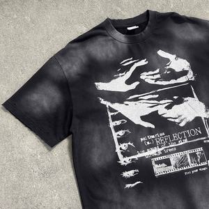 เสื้อยืดทรงบ็อกซี่โอเวอร์ไซส์ผ้าตาข่ายแบบดรอปโชว์เดอร์ ขายส่ง เสื้อยืดสตรีทแวร์ทรงหลวมแบบมีโครงสร้าง ผู้ผลิตเสื้อยืดผ้าเจอร์ซีย์คอตตอน 100% - Product Image 6