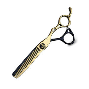 2026 <b>Best</b> Quality German Stainless Steel <b>Hairdressing</b> Razor Kit Gold Black Color Barber Hair Cutting <b>Scissors</b> - Product Image 3