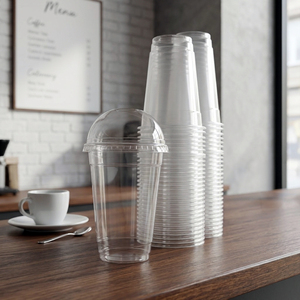 Transparent Disposable PP <b>Plastic</b> <b>Cups</b> with Flat Lids Dome Lids Wholesale Clear 16oz <b>Cup</b> Cold <b>Drink</b> to Go for Coffee Juice Milk - Product Image 4