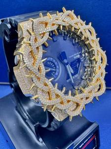 Boîtier de montre de luxe numérique en acier inoxydable avec diamants Moissanite VVS, lunette et boucle de bracelet OPIUI568, certificat GRA - Product Image 4