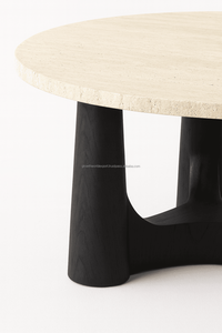 Modern Marble Top Coffee <b>Table</b> Wooden Base Living Room Furniture Wholesale Manufacturer Supplier High Quality Marble Top Coffee - Product Image 5