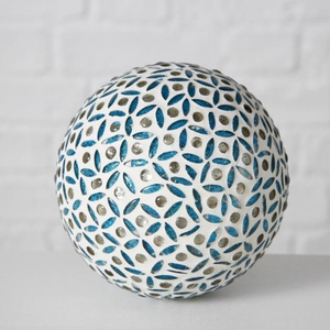 Orbe decorativo con incrustaciones de concha de capiz, decoración de mesa hecha a mano, bola redonda de MOP, accesorios decorativos para mesa de café de Vietnam - Product Image 4