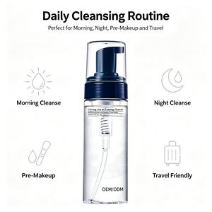 Detergente <span class=keywords><strong>Viso</strong></span> Schiumogeno Calmante a Basso pH con Aminoacidi, Delicato per Pelli Sensibili, Idratante, OEM ODM Private Label 150ml - Product Image 5