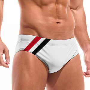 Lightweight <b>Men's</b> Solid Casual Beach <b>Short</b> <b>White</b> Four Way Stretch Summer Swimming Trunks with Elastic Waist Eco-Friendly - Product Image 3