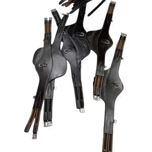 Sangle d'équitation anglaise en cuir avec boucles roulées et anneau en D pour équipement de dressage équestre - Product Image 5