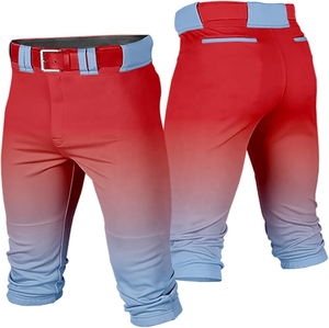 Pantalones de Béisbol para Hombre con Degradado de Color, Antihumedad, Antibacterianos, Ajustados, de Poliéster, con Cierre de Cinturón y Bolsillos, 220g, para Deporte de Verano - Product Image 1