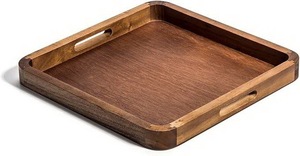 Commercial Wooden Serving <b>Tray</b> Solid Wood Large Butler <b>Tray</b> for Catering Hotel Restaurant - Product Image 6