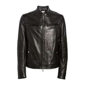 Chaqueta de Cuero de Talla Grande para Hombre, Chaqueta de Cuero para Uso en Exteriores, Chaqueta de Cuero con Cuello Alto - Product Image 1