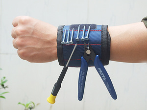 Bracelet magnétique professionnel robuste et réglable pour le maintien des vis, des clous et des boulons – Outil portable pour le bricolage et les réparations de jardin - Product Image 6