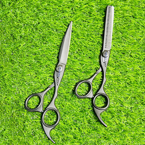 Hair Scissors Set for Cutting and Thinning Precision Salon Hair Styling <b>Tools</b> with Straight Edge <b>Shears</b> for Barbers - Product Image 6