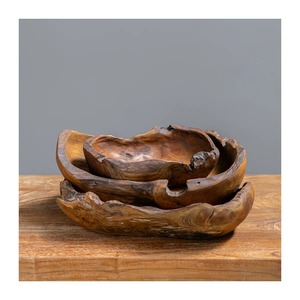 Bol décoratif en bois fait main, design sculpté, bois naturel non traité, plat de service, idéal pour offrir - Product Image 2