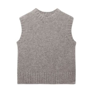 Tank <b>Top</b> Ribbed Women Knitted Sweater Sleeveless <b>Mock</b> <b>Neck</b> Pullover Slim Fit Breathable Casual Solid - Product Image 3