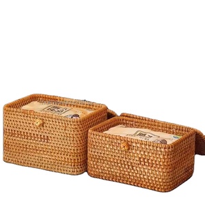 กล่องใส่กระดาษทิชชูหวายรักษ์โลก ที่ใส่กระดาษทิชชูแบบสานธรรมชาติ สำหรับใช้ในบ้าน โรงแรม สปา โต๊ะอาหาร ผลิตในเวียดนาม - Product Image 4