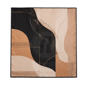 Lightweight Elegant <b>Women's</b> Square Silk <b>Head</b> <b>Scarves</b> for All Seasons with Breathable Fabric and Color Blocking Patterns - Product Image 4