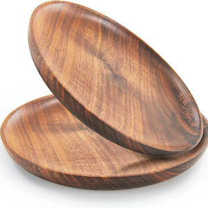 Modern Round Wooden Business Gift <b>Plates</b> with Engraving Eco-Friendly and <b>Disposable</b> - Product Image 4