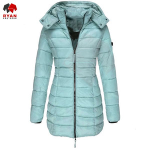 Chaqueta Larga Acolchada para Mujer, Diseño Acolchado, Ligera, Cálida, para Invierno, con Capucha - Product Image 3