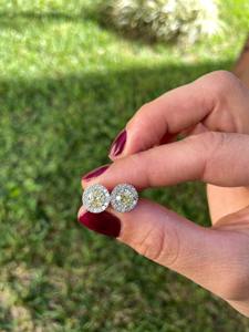 Pendientes de Diamante Amarillo de Laboratorio de 1.60ct, Corte Redondo, con Halo, en Oro Blanco, Diamantes Amarillos Brillantes, Joyería Fina y Elegante - Product Image 2