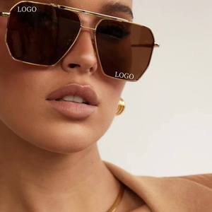 Lmamba 0329 Fashionable Punk Metal Hollowed-out <b>Sunglasses</b> Reflective Mirror Classic Double Bridge <b>Sunglasses</b> - Product Image 1