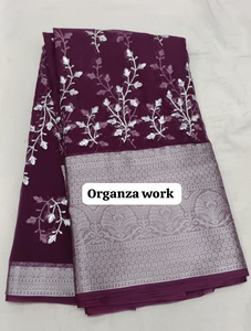 Tela de Organza Ultra Suave de Alta Calidad, Material de Organza Translúcido y Brillante para Prendas de Lujo y Saris para Mujer, Venta al Por Mayor - Product Image 2