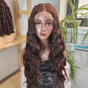 Peluca frontal de encaje HD 100% cabello humano vietnamita, onda corporal, onda profunda, súper doble densidad, 5x5, de un solo donante, con gorra, para mujeres negras, lisa - Product Image 1