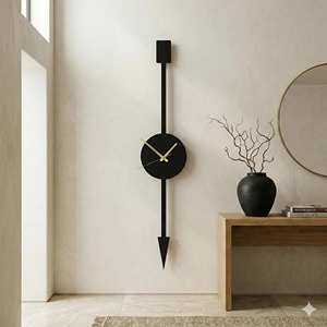 Horloge murale moderne à flèche longue pour grands espaces et salons, ajoute une touche décorative élégante et remarquable, vente en gros depuis l'Inde - Product Image 1
