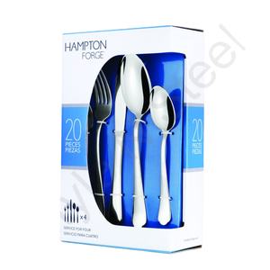 Juego de cubiertos Premium de acero inoxidable de 20 piezas con caja Juego de cubiertos Premium de acero inoxidable de alta calidad Juego de cubiertos Premium - Product Image 1
