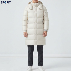 Mens & <b>Women</b> Waterproof Velour <b>Parkas</b> Long Puffer Coat <b>Jacket</b> with Button Or Zipper Closure Warm Padding - Product Image 4