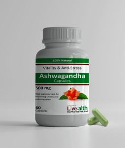 แคปซูลพรีเมี่ยม LIVEALTH BIOPHARMA แอชวากันธา 500 มก. ผลิตภัณฑ์เสริมอาหารสมุนไพรอายุรเวทสำหรับการดูแลสุขภาพประจำวัน - Product Image 6