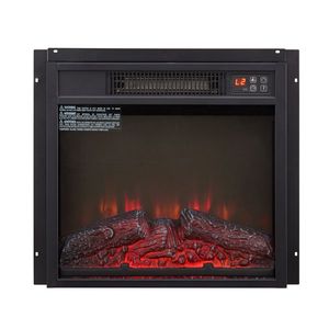 Chimenea Eléctrica Empotrable de 18 Pulgadas, 1400W, 120V, Ultrafina, Negra, con Llama Realista y Control Remoto - Product Image 6