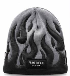 Bonnet tricoté unisexe 100 % acrylique personnalisé avec logo, bonnet d'hiver à revers, bonnet en tricot OEM pour l'extérieur – Vente chaude - Product Image 2
