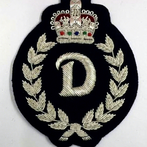 High Quality Custom Design Fashion Canvas Fabric 3D Handmade Solid Color Embroidery Badge Bullion Wire Crown Embroidered Patch - Product Image 1